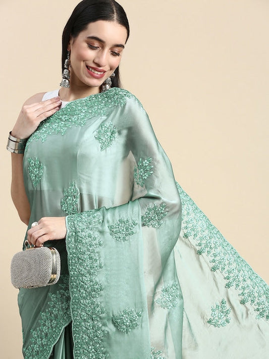 Kasee Floral Rangoli Silk Saree