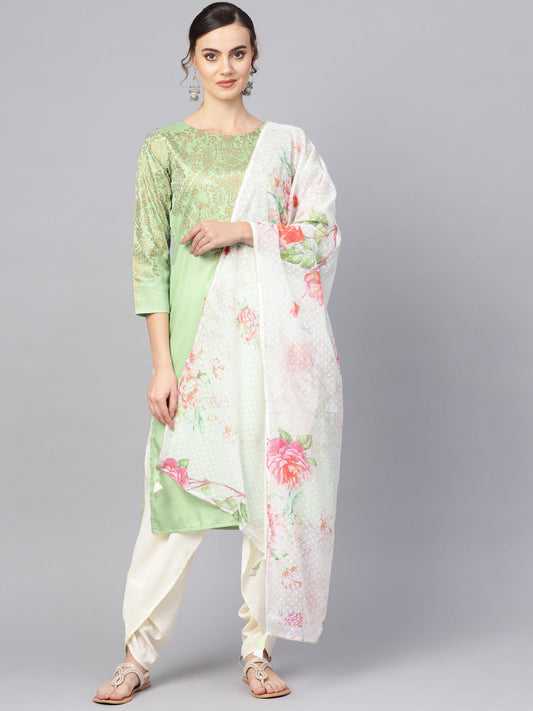 Ahalyaa Women Printed Straight Kurta Set