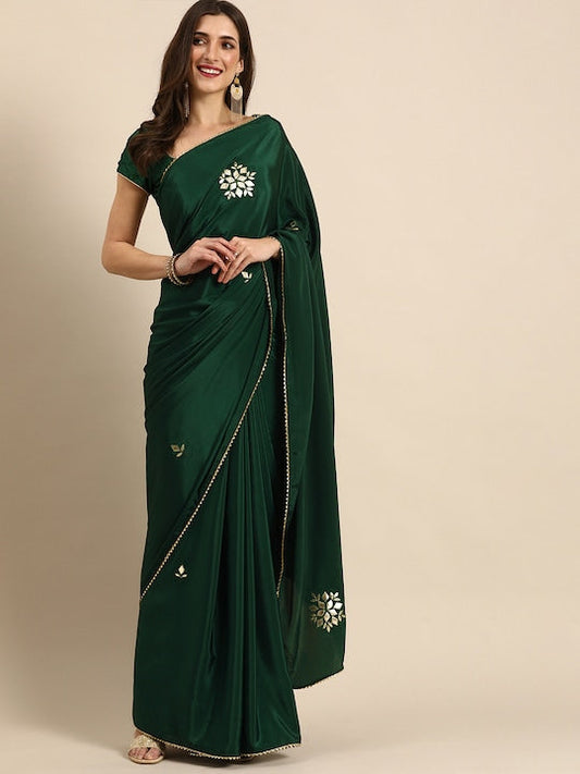 All about you Green Floral Saree