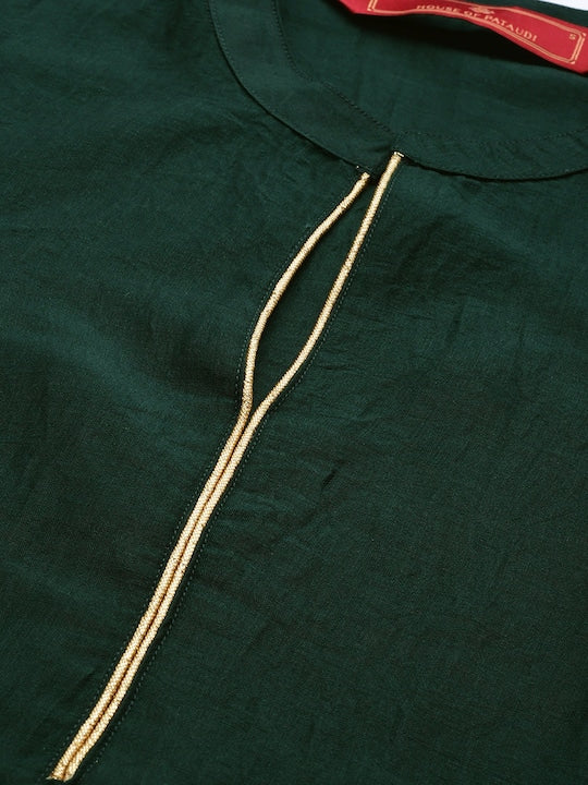 House of Pataudi Women Jashn Kurta & Palazzos With Dupatta