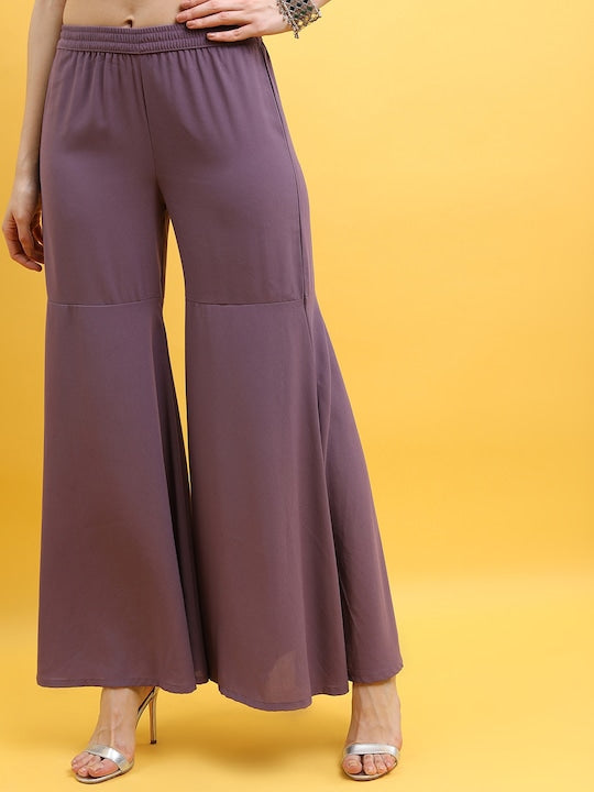 Vishudh Ethnic Motifs Printed Empire Kurta with Sharara & Dupatta