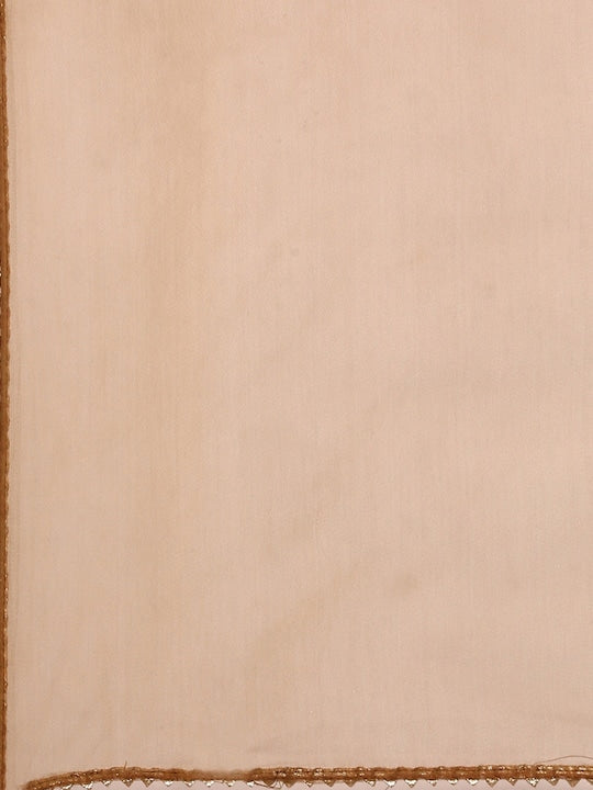 IMARA Ethnic Motifs Yoke Design Thread Work Shantoon Kurta With Trousers & Dupatta