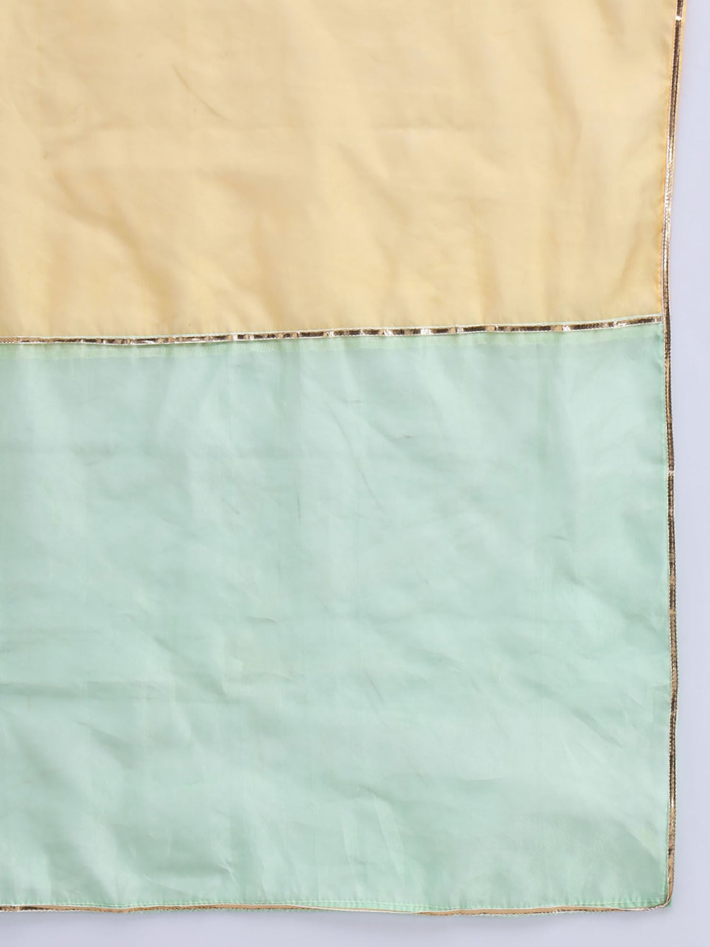 Heeposh Blue Flared Heavy Handwork Georgette Dress with Organza Dupatta (Set of 2)