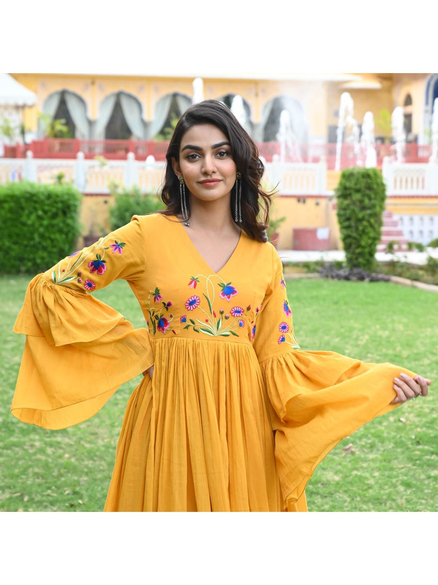 Urbanstree Poppy Yellow Maxi Dress