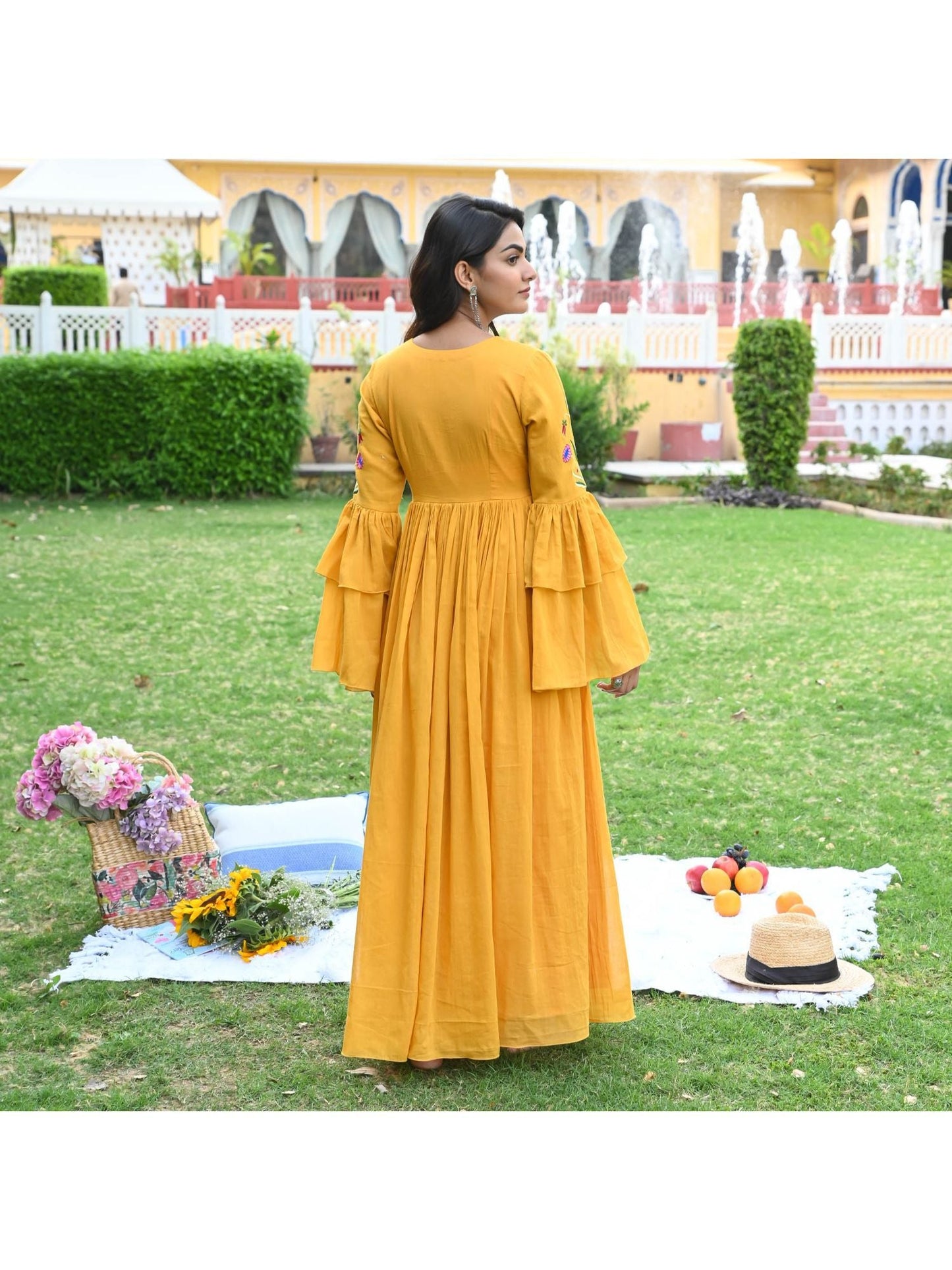 Urbanstree Poppy Yellow Maxi Dress