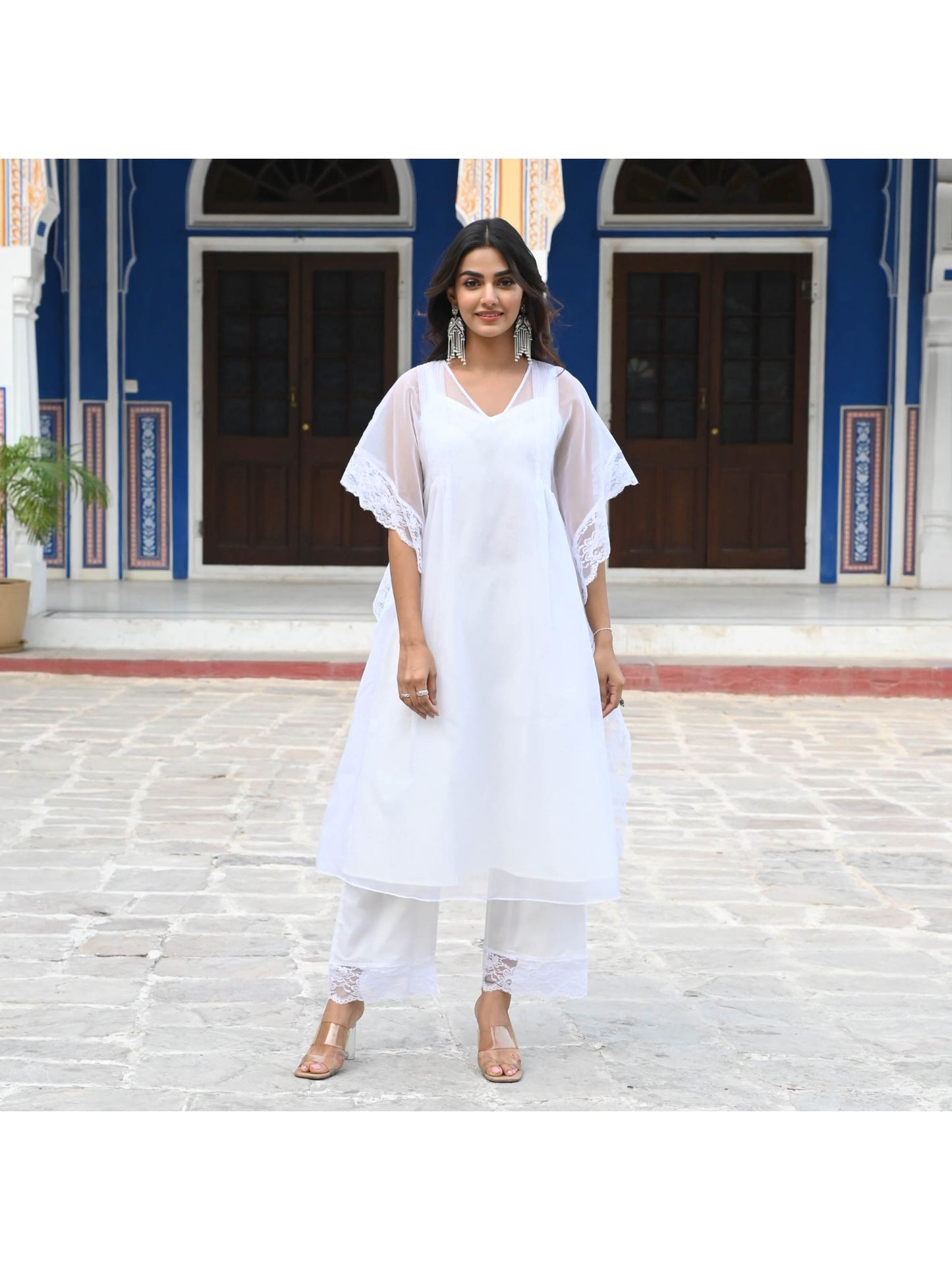 Urbanstree Apsara White Kaftan (Set of 2)