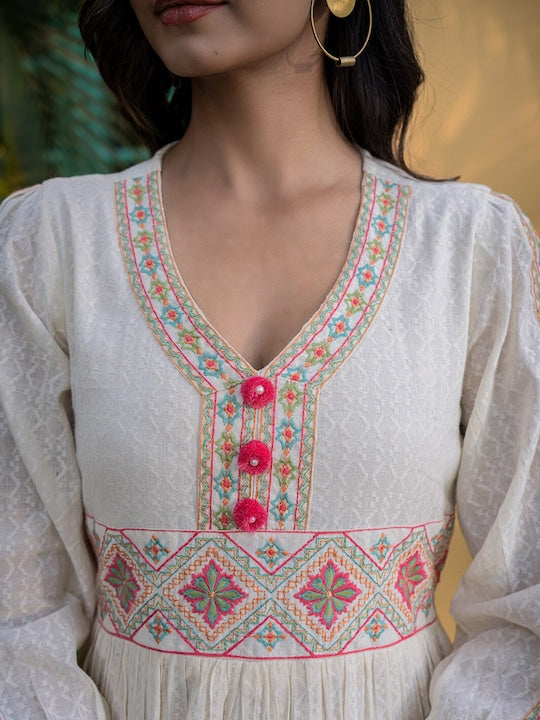 Vishudh Floral Empire Dress