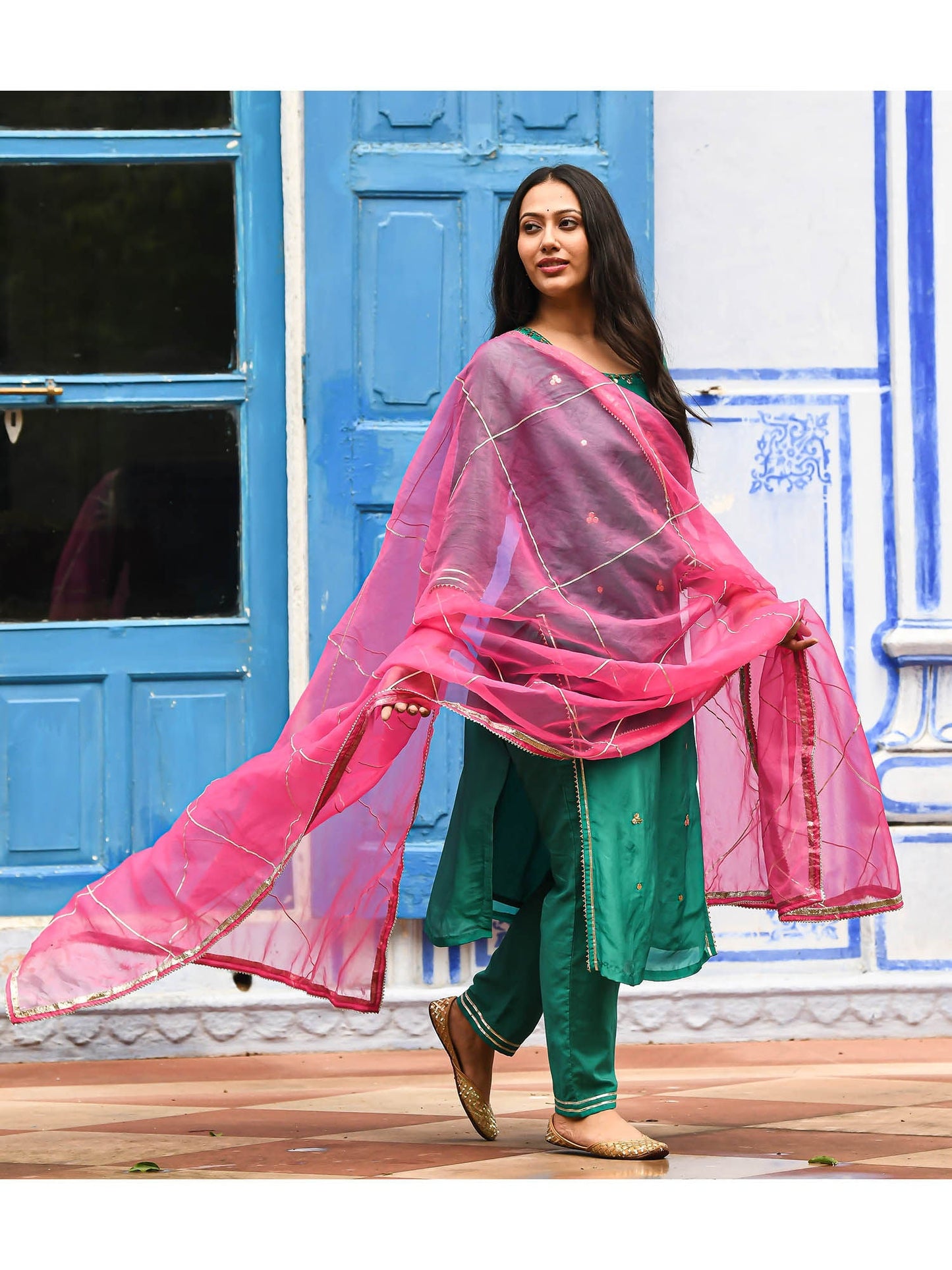 Urbanstree Aashna Kurta Green (Set of 3)