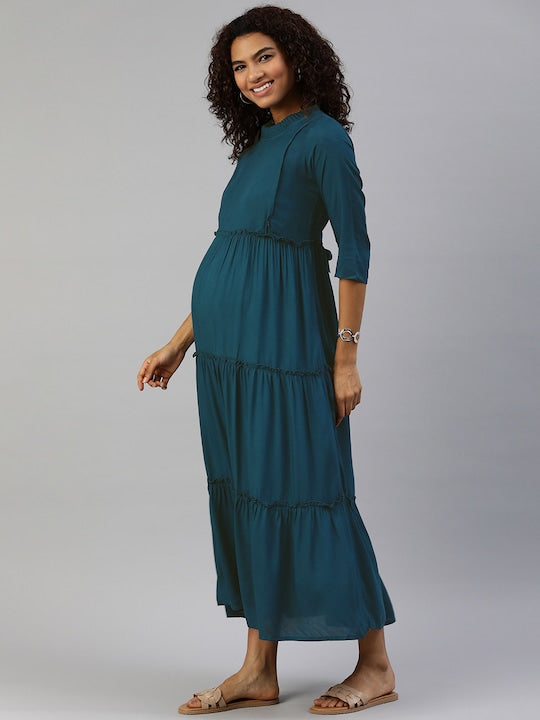 MomToBe Maternity Tiered Maxi Dress