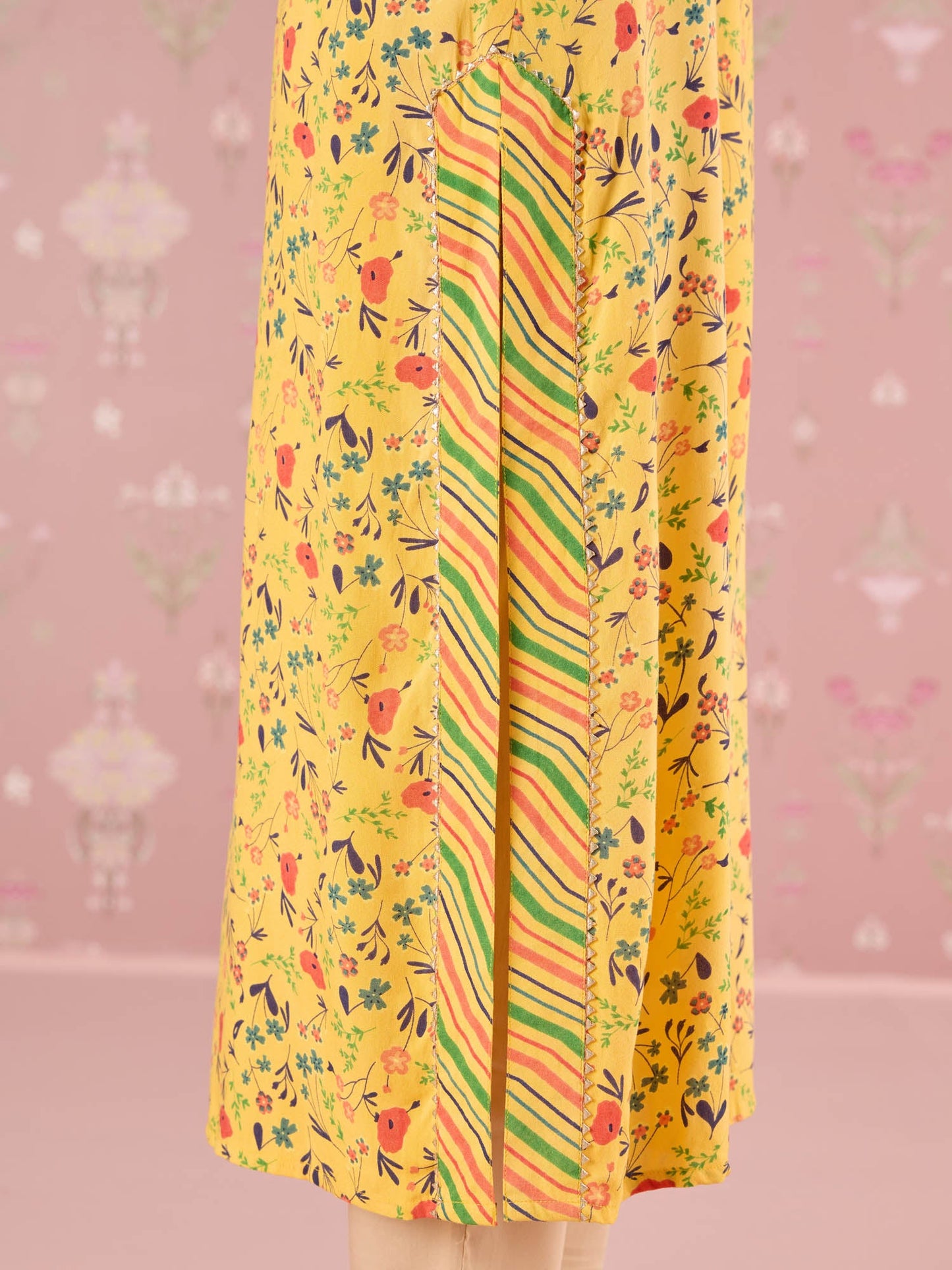 Likha Yellow Garden Groove Embroidered Kurta