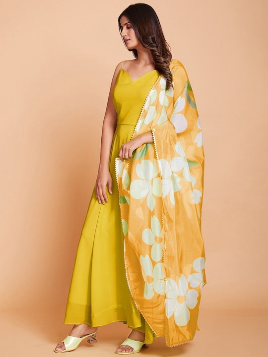Fusionic Maxi Length Gown With Dupatta Ethnic Dresses