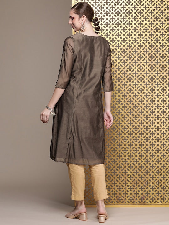 House of Pataudi Embellished Sequined Jashn Kurta