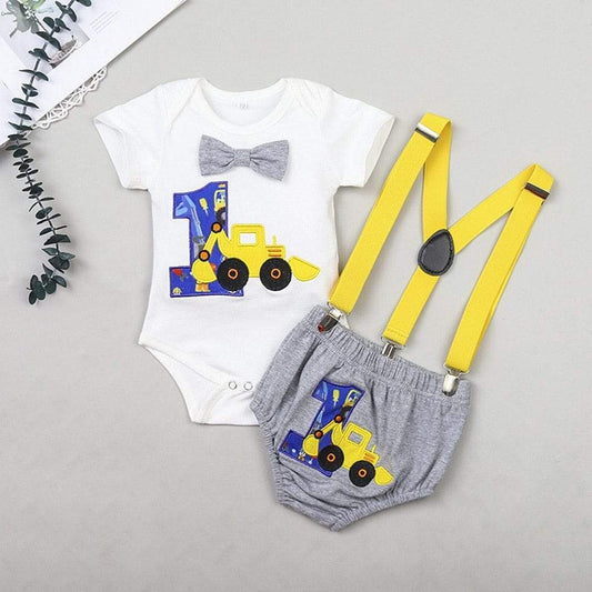 Boy's Clothing 1st Romper Straps Shorts