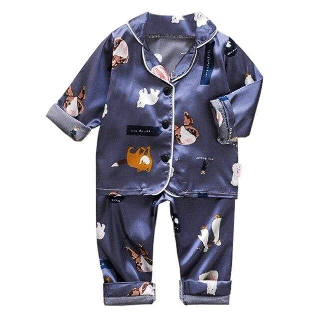 Boy's Clothing Style E / 6M-1T Cartoon Satin Pajamas Set